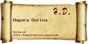 Hagara Dorina névjegykártya